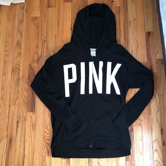 PINK Victoria's Secret Tops - VS PINK Oversized Zip Up Sweatshirt Size Medium